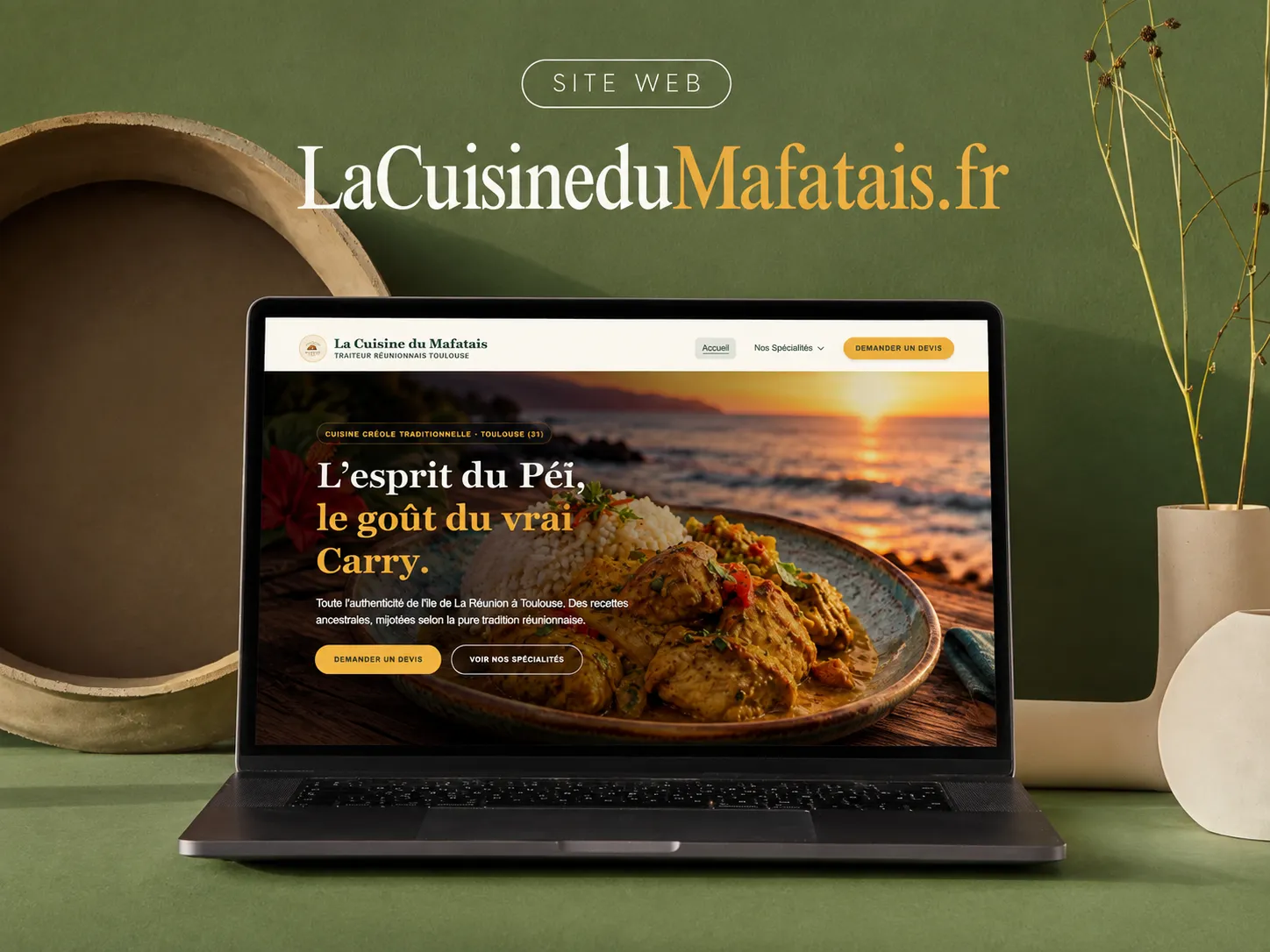 Aperçu de la page d'accueil La Cuisine du Mafatais