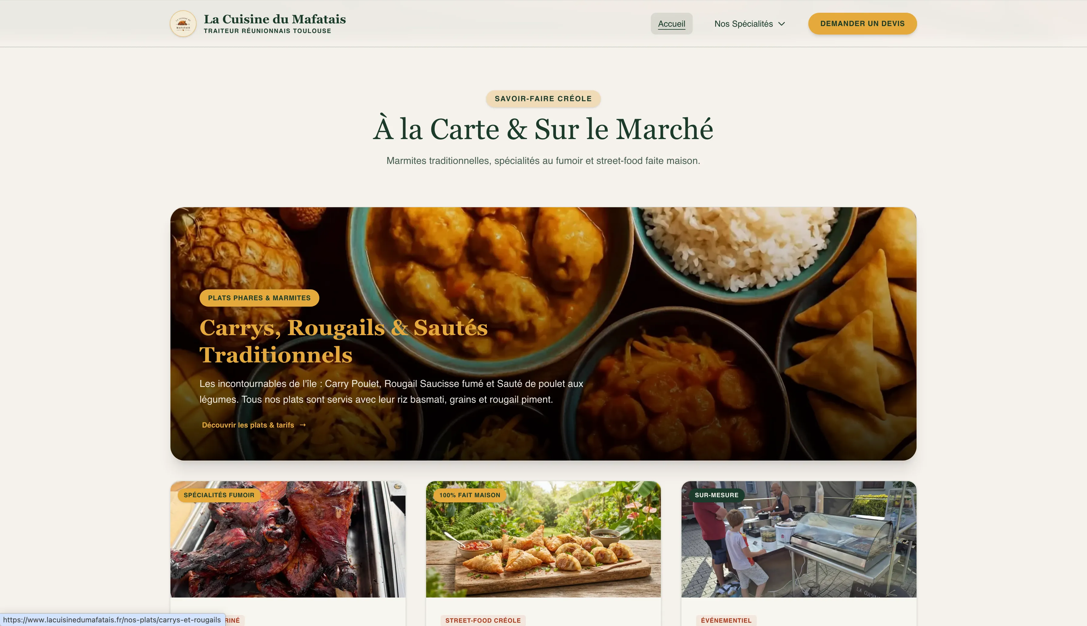 Aperçu de l'interface graphique et de la charte visuelle du site