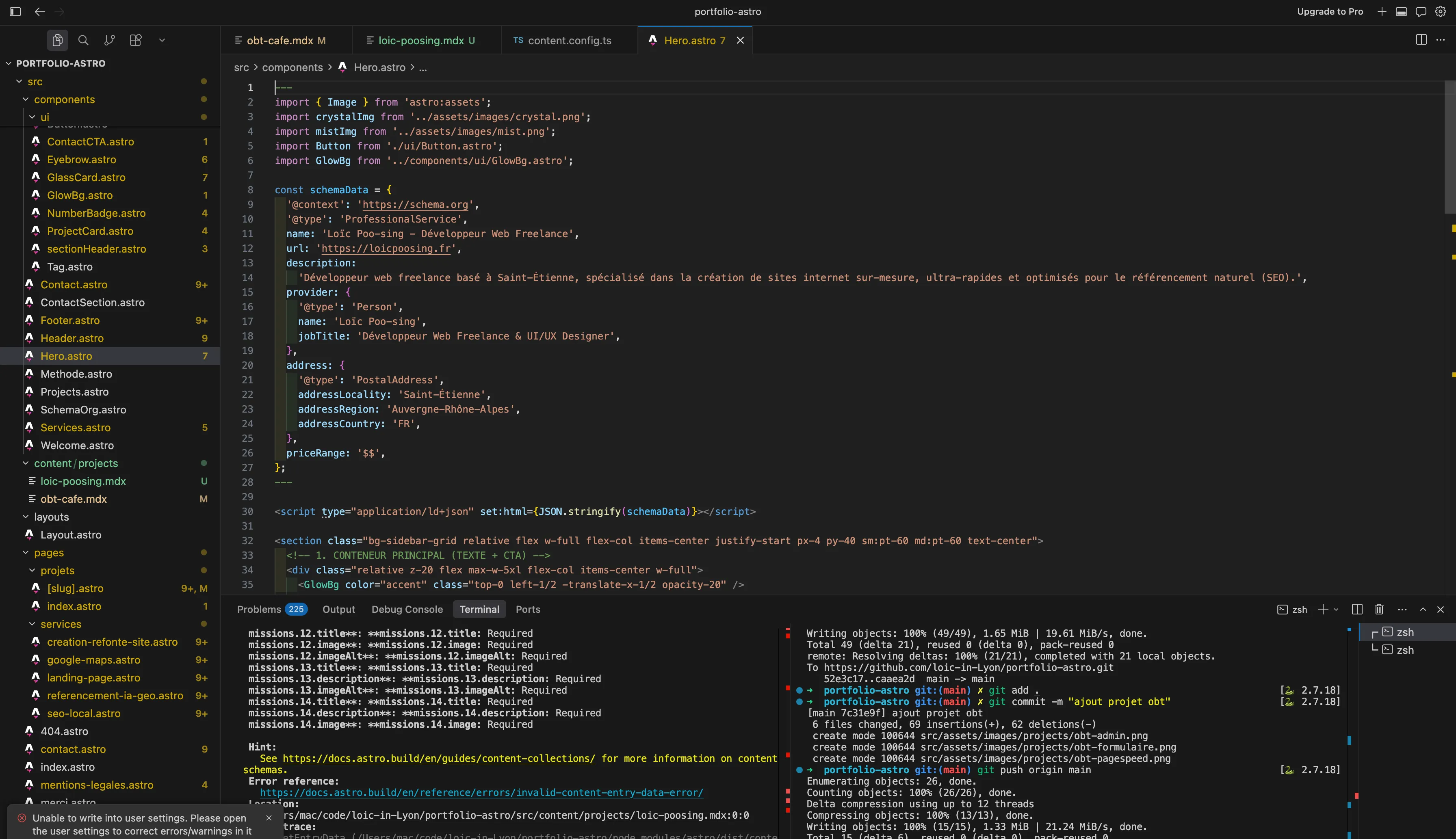 Aperçu du code sémantique et des données structurées Schema.org